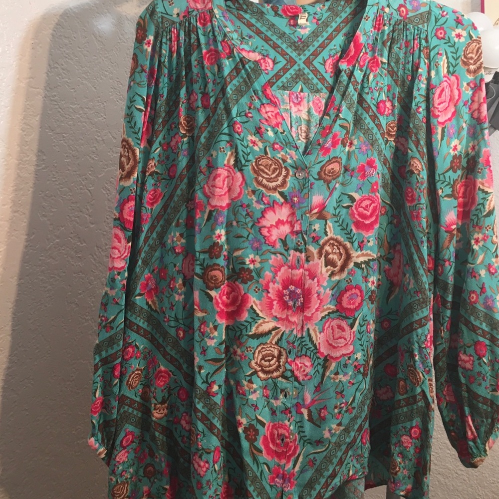 Spell Turquoise Babs Blouse - Picture 7 of 7
